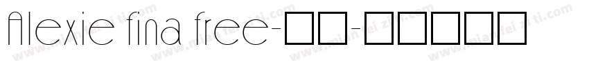 Alexie fina free-常规字体转换